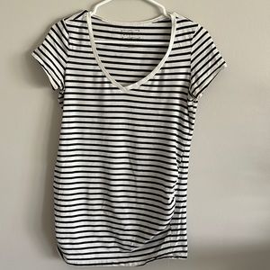 BumpStart by Motherhood Maternity striped tee. Good condition. Size S